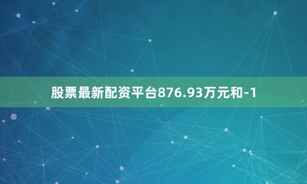 股票最新配资平台876.93万元和-1